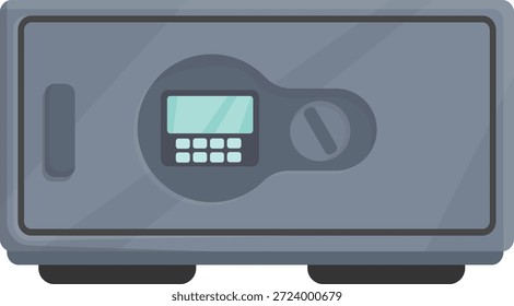 Flat Vector Illustration von Metall-Sicherheits-Safe-Boxen für den Schutz von Reichtum und persönlichen Vermögenswerten