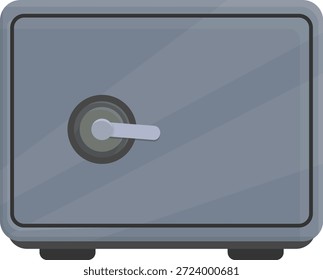 Flat Vector Illustration von Metall-Sicherheits-Safe-Boxen für den Schutz von Reichtum und persönlichen Vermögenswerten
