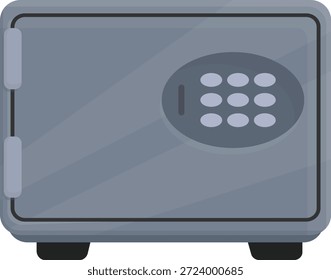 Flat Vector Illustration von Metall-Sicherheits-Safe-Boxen für den Schutz von Reichtum und persönlichen Vermögenswerten