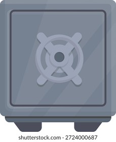 Flat Vector Illustration von Metall-Sicherheits-Safe-Boxen für den Schutz von Reichtum und persönlichen Vermögenswerten