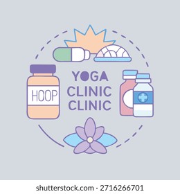 Ilustración vectorial plana de un moderno edificio de clínica médica con símbolos de atención médica, apto para conceptos hospitalarios, de atención médica y de servicios médicos. Aislado sobre fondo blanco.