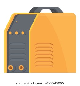 Ilustração vetorial plana de um disco rígido externo portátil moderno em cores amarelas e pretas