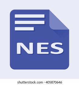 Flat Vector illustration. Nes file extension.