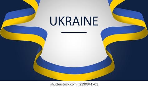 Flat vector illustration on white and navy blue background. No war. Pray for peace in Ukraine. Ukraine flag emblem of Ukraine concept to save Ukraine vector illustration