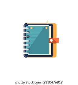 Flat vector illustration of organizer, folder for papers or notebook