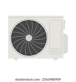 Flat vector illustration of outdoor unit of an air conditioner on a white background