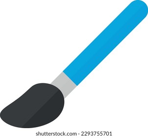 Flat vector illustration of a paintbrush icon. Artistic material and editions. Painting and drawing.