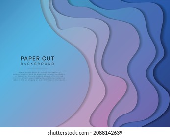 Ilustración vectorial plana en estilo de corte de papel. М varias capas con sombra.