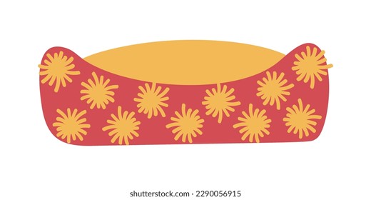 Flat vector illustration of pet pillow