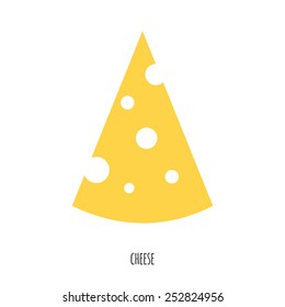 Flat vector illustration Pieces of cheese