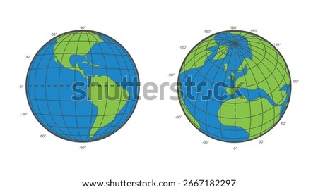 A flat vector illustration of planet Earth.