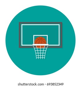 Flat vector illustration of play basketball. Flat Vector Icon. Basketball Icon. Sport Vector Illustration.