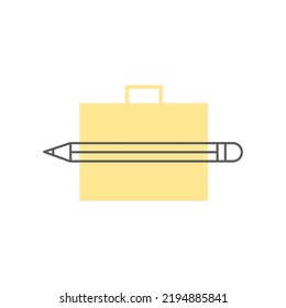 flat vector illustration portfolio icon