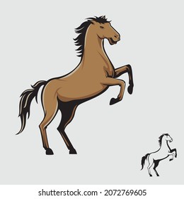 Vektorgrafik von Prancing für Design-Elemente, Symbole oder andere Zwecke