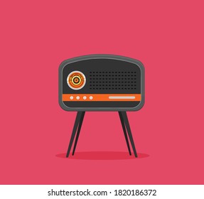 Flat vector illustration Radio. Flat icon
