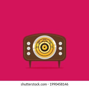 Flat vector illustration Radio. Flat icon