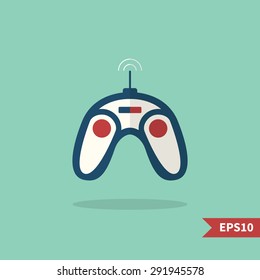 Flat vector illustration of remote control. Isolated background, eps 10. Could be used for web or print.