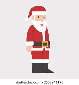 Ilustración vectorial plana Santa Claus. lindo Santa Claus