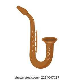 flat vector illustration of saxophone