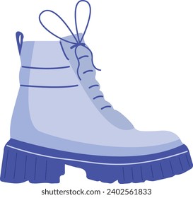 Flat vector illustration of a shoe with laces.