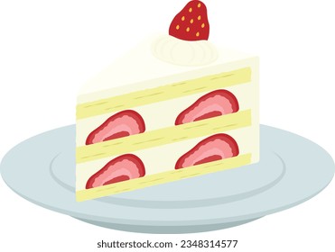 Flat vector illustration of shortcake