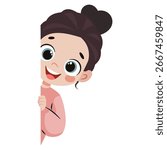 Flat vector illustration in a simple children