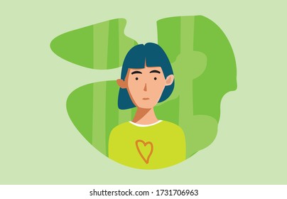 flat vector illustration of a simple person