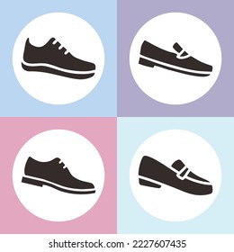 Flat vector illustration simple shoe set