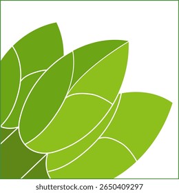 Ilustração de vetor plano de um pequeno feixe de lanças de espargos verdes com pontas pontiagudas, renderizadas simplesmente sobre um fundo branco.

