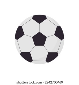 flat vector illustration of soccer ball