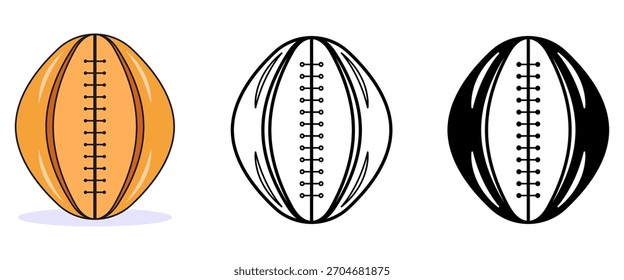Ilustração de vetor plano de uma bola de futebol