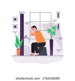 Flat vector illustration of someone does ablution, washing hands, rinsing, washing face, ears, and feet for landing page, ui, mobile app and website