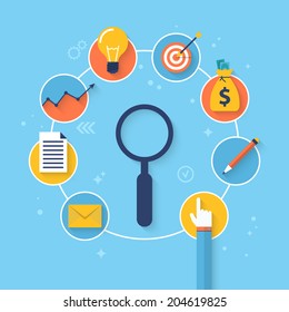 Flat vector illustration for start up icons and symbols