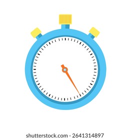 Flat vector illustration of a stopwatch showing 25 minutes. Designed with clean lines and bright colors, this timer icon is perfect for apps, websites, workout visuals, countdown displays,
