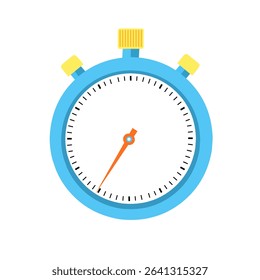 Flat vector illustration of a stopwatch showing 35 minutes. Designed with clean lines and bright colors, this timer icon is perfect for apps, websites, workout visuals, countdown displays,
