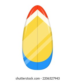 A flat vector illustration of a surfboard 
