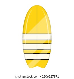 A flat vector illustration of a surfboard 