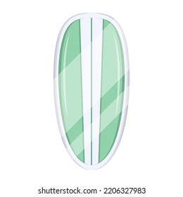 A flat vector illustration of a surfboard 