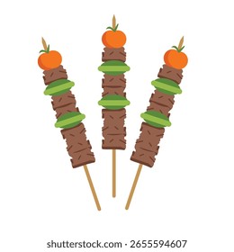 Flat vector illustration of a taco in minimalist 2D style. Great for Mexican cuisine or food-related designs. 