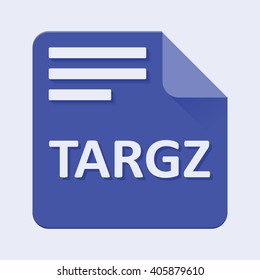 Flat Vector illustration. Targz file extension.