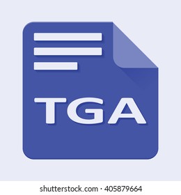 Flat Vector illustration. Tga file extension.