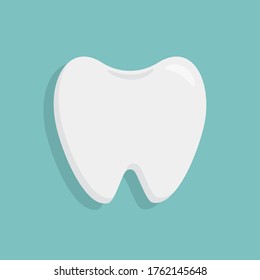Flat vector illustration: tooth icon.