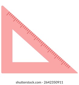 Flat Vector Illustration of Triangle Ruler Icon