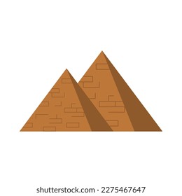 flat vector illustration of two pyramides 