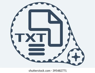 Flat Vector illustration. TXT file extension. TXT Icon Graphic. TXT  symbol. TXT  Icon Art. TXT Icon illustration. TXT  Icon Vector.