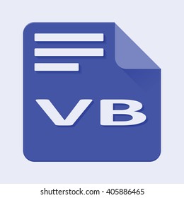 Flat Vector illustration. Vb file extension.
