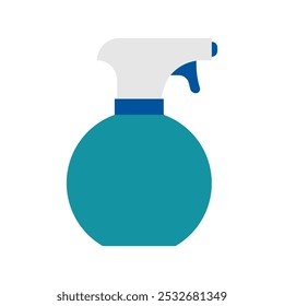 Ilustración vectorial plana de la botella del espray de agua aislada