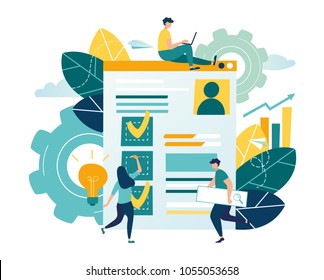 Flat vector illustration, web site development, teamwork, website coding, SEO concept, search engine, design for mobile and web graphics Flat vector illustration, web site development, teamwork, website coding, SEO concept, search engine, design for mobile and web graphics