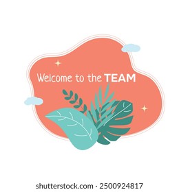 Ilustración vectorial plana de bienvenida al Equipo, buena relación en compañía