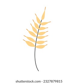 Flat Vector illustration of wheat on a white background